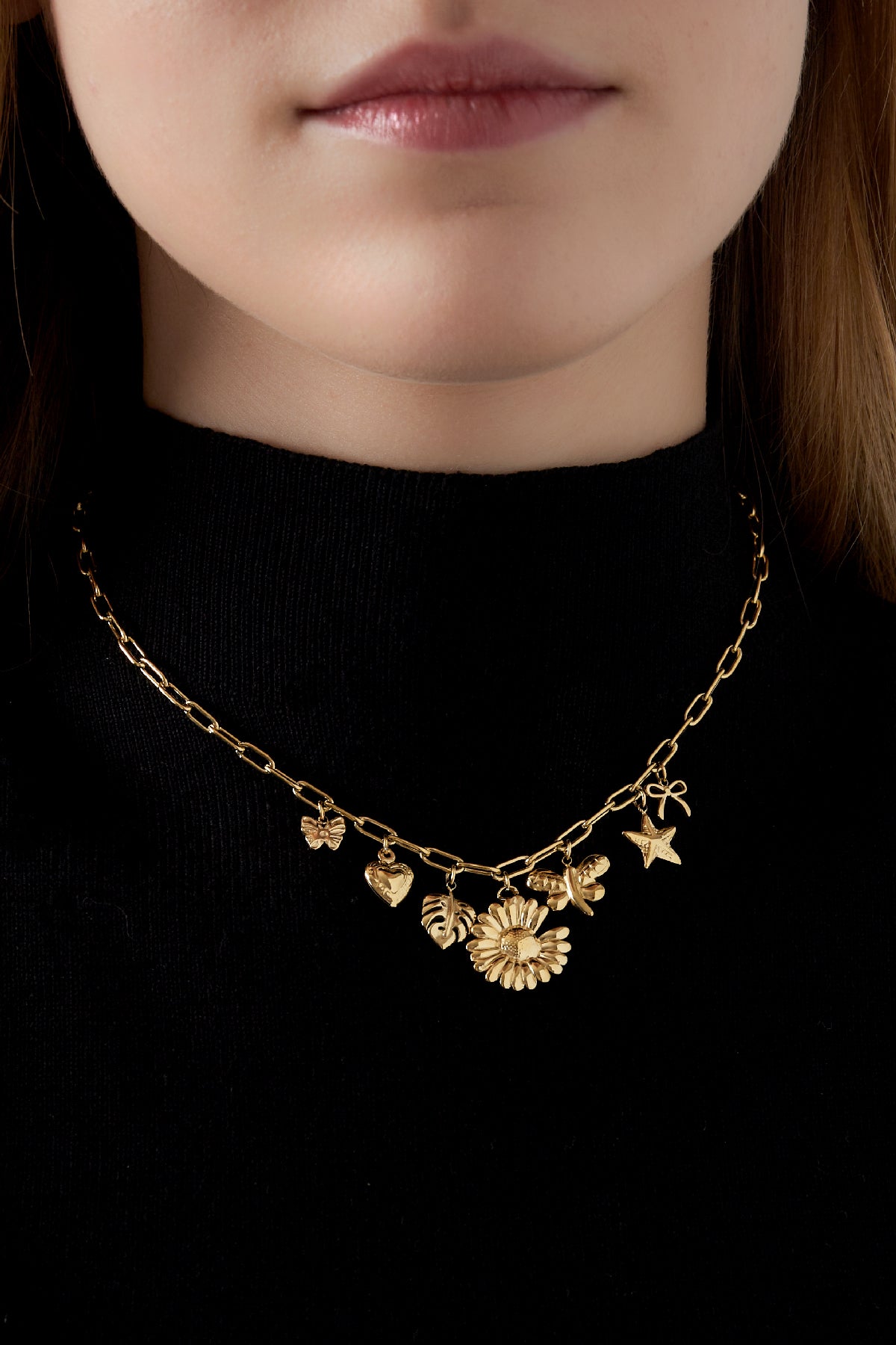Edelstahl Kette "Jardin Gold" 14K vergoldet