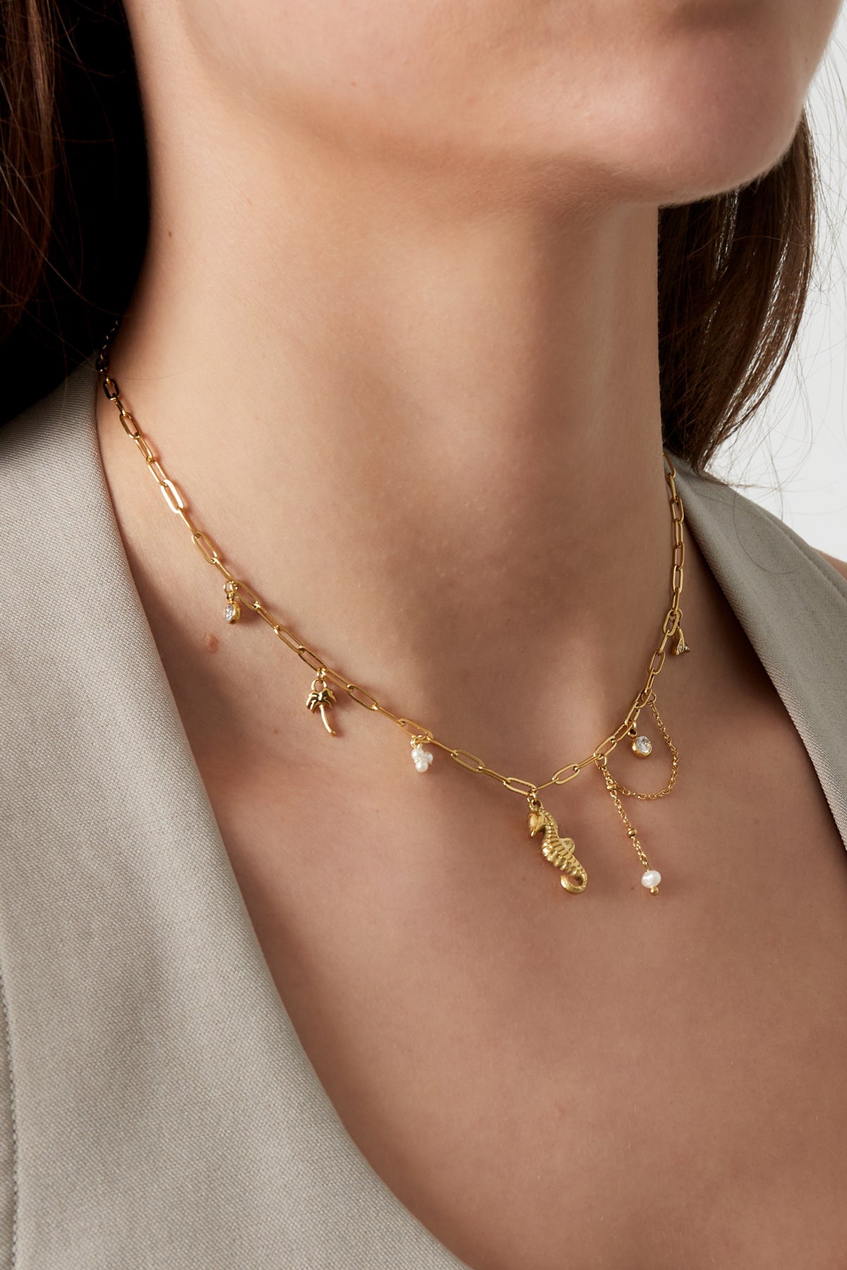 Edelstahl Kette "Stormy Gold" 14K vergoldet