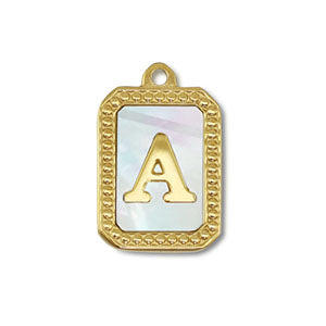 Edelstahl Charm "Kailani" mit Perlmutt