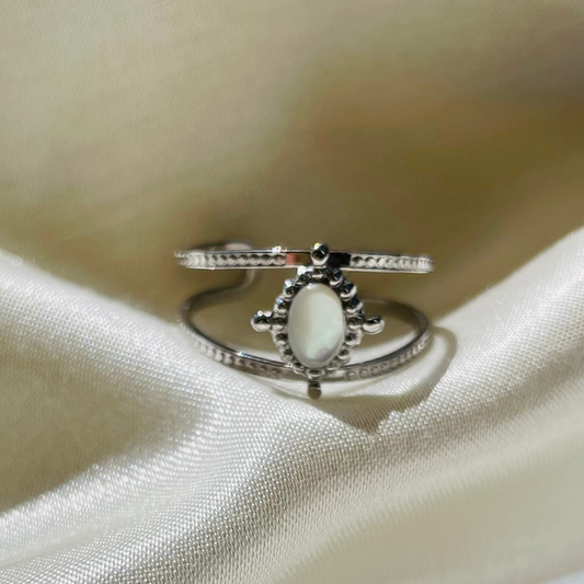 Edelstahl Ring "Nona Silber" Größenverstellbar