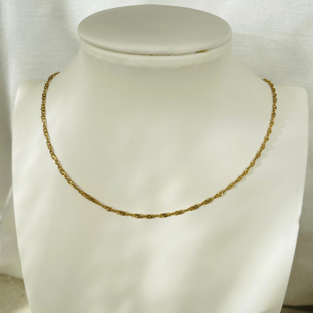 Edelstahl Kette "Olina Gold" 14K vergoldet