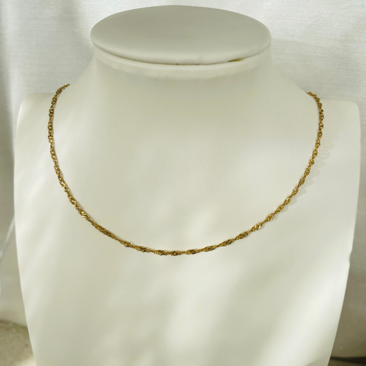 Edelstahl Kette "Olina Gold" 14K vergoldet