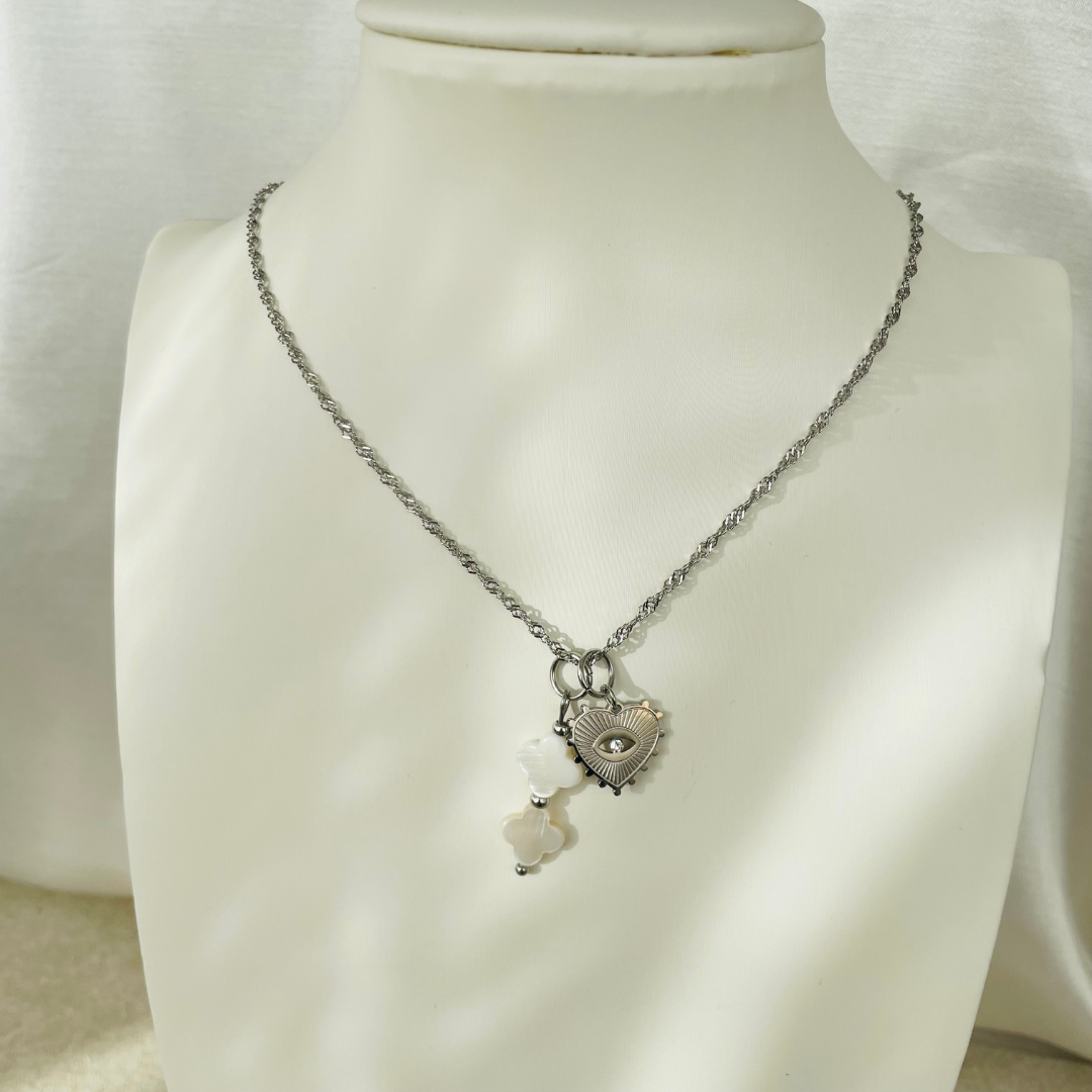 Edelstahl Kette "Olina Silber" 14K vergoldet