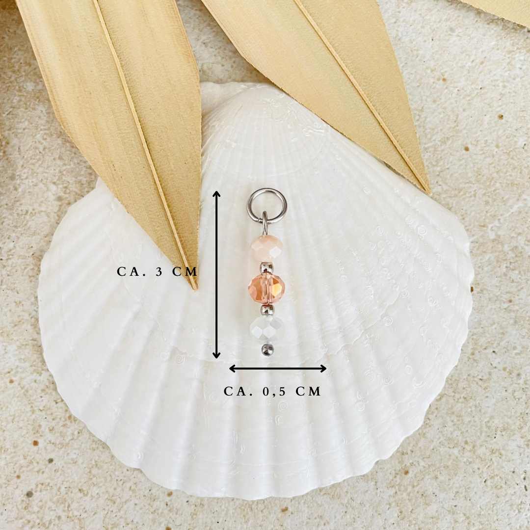 Edelstahl Charm "Blush Silber" handgemacht