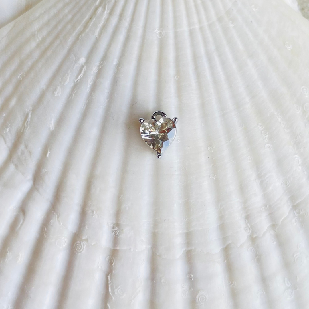 Edelstahl Charm "Keolani Silber" 14K vergoldet