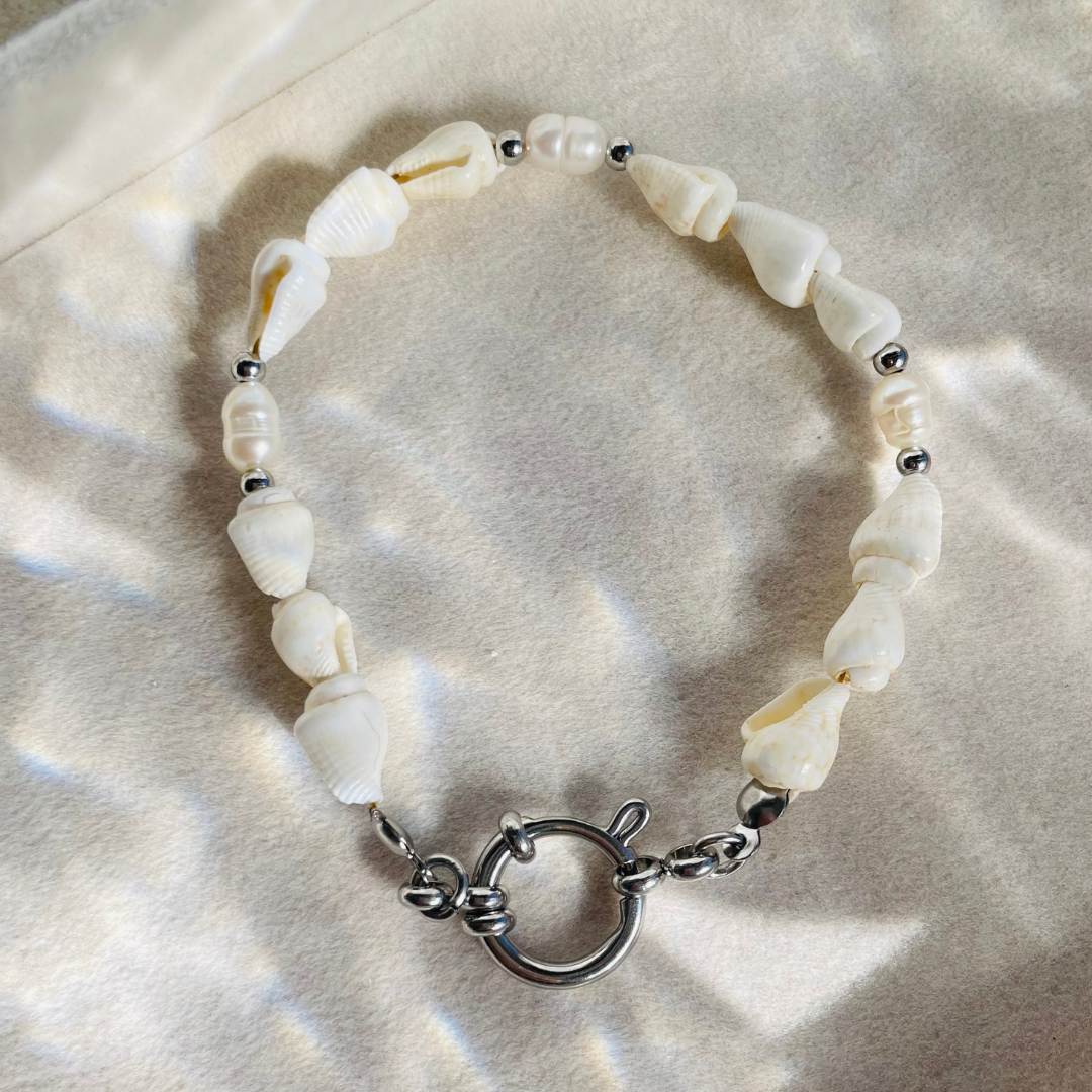 Charm Armband "Alamea Silber" mit echten Muscheln