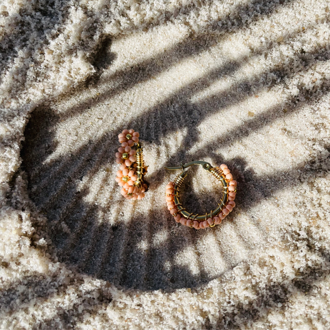 Edelstahl Ohrringe "Kalani Coral" 14K vergoldet