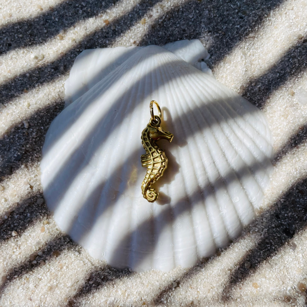 Edelstahl Charm "Stormy Gold" 14K vergoldet