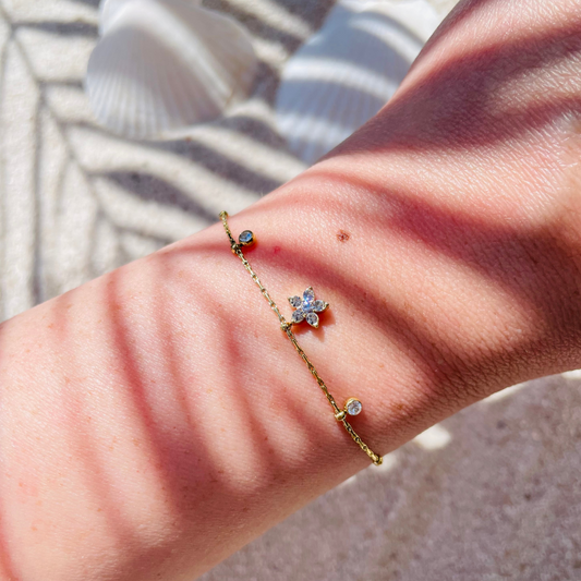 Edelstahl Armband "Flora Gold" 14K vergoldet