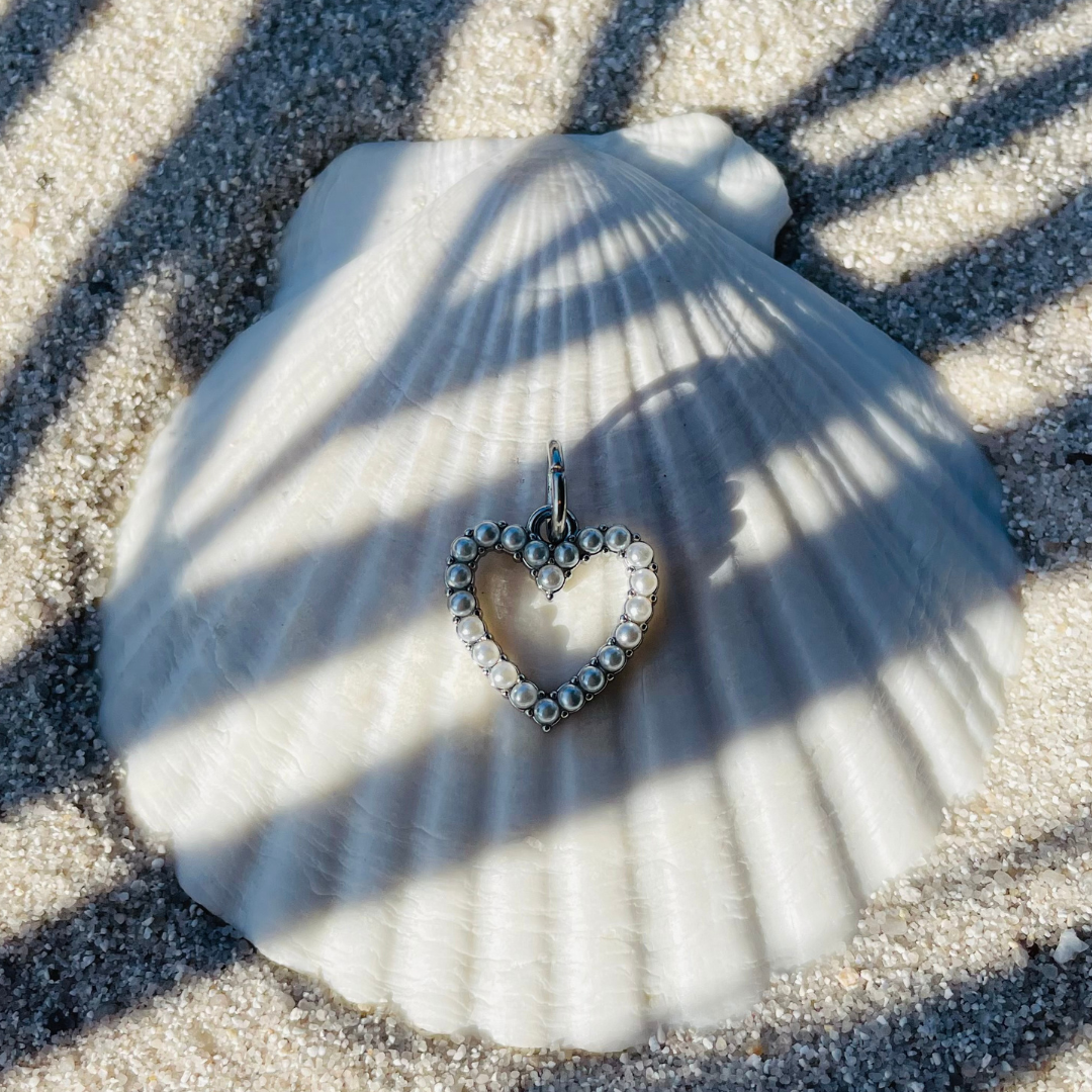 Edelstahl Charm "Mahina Silber" 14K vergoldet