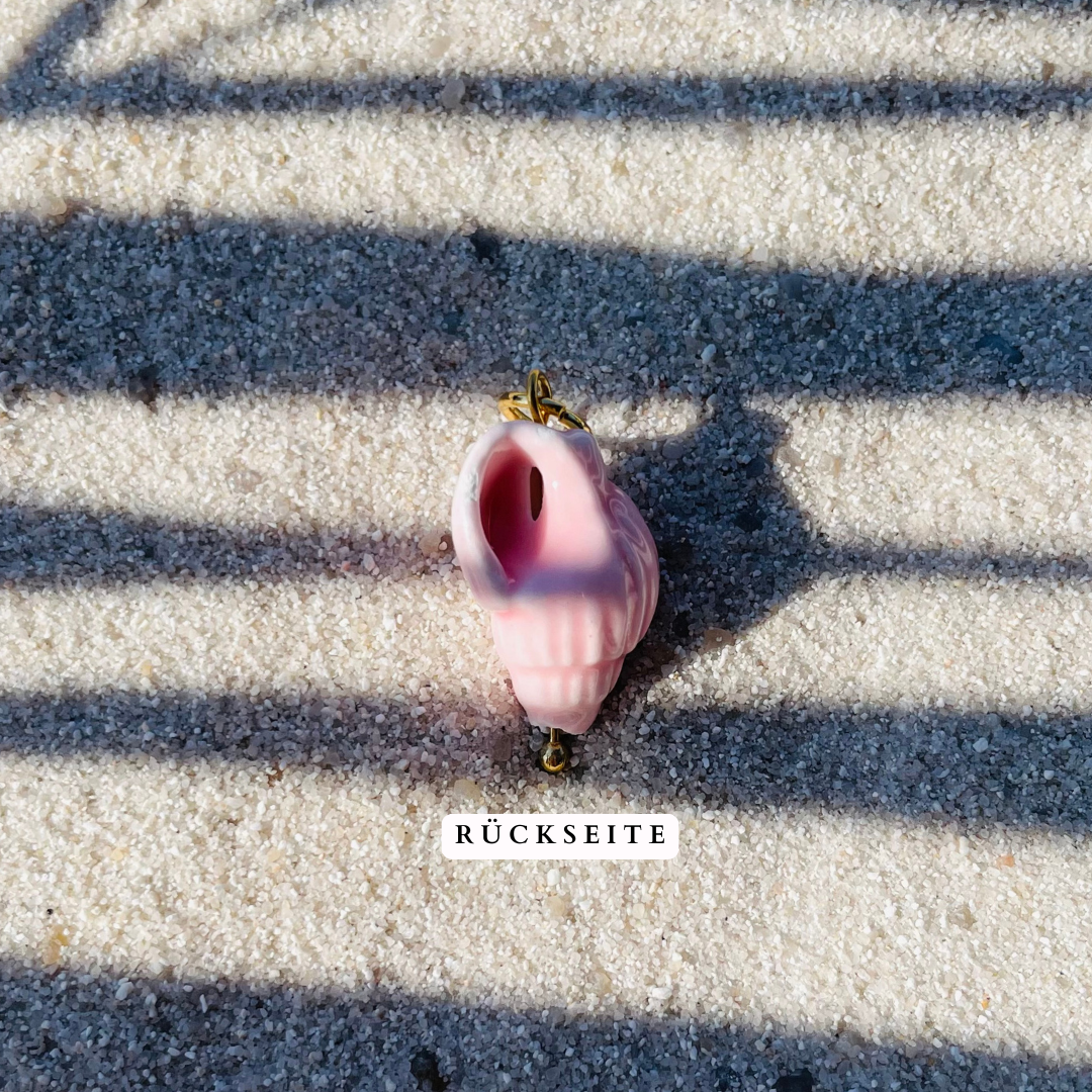 Charm "Shell Pink Gold" handgemacht