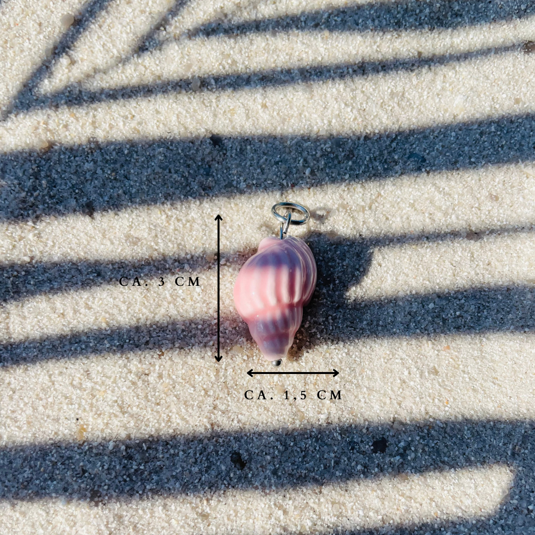 Charm "Shell Pink Silber" handgemacht