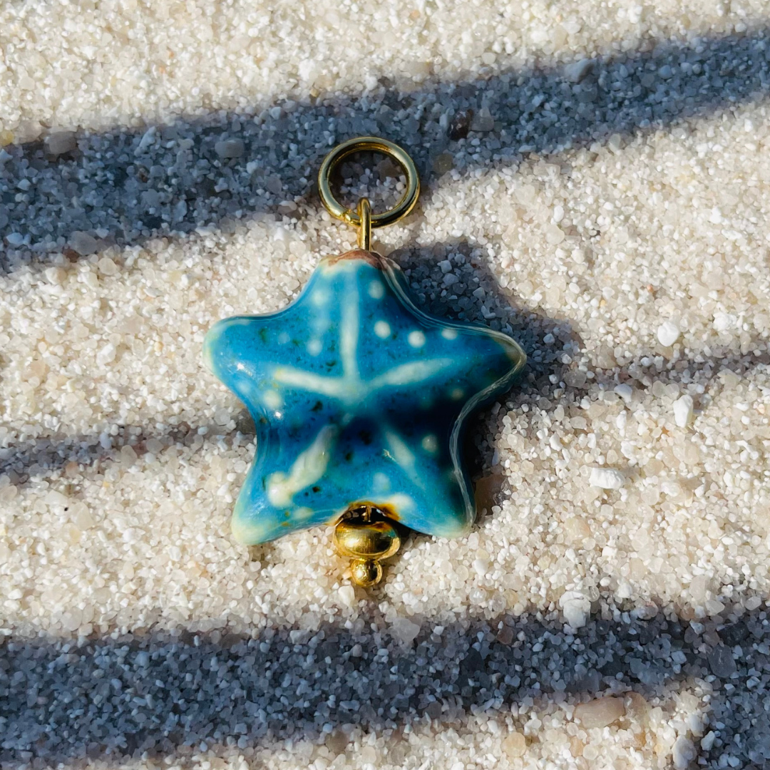 Charm "Blu Gold" handgemacht