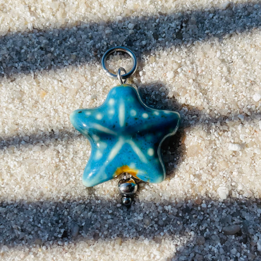 Charm "Blu Silber" handgemacht