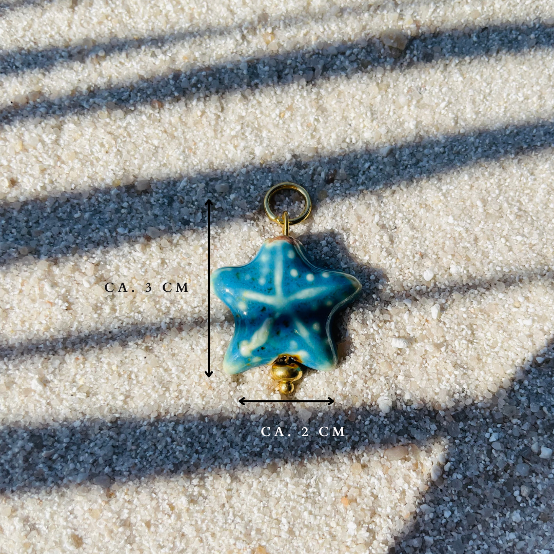 Charm "Blu Gold" handgemacht