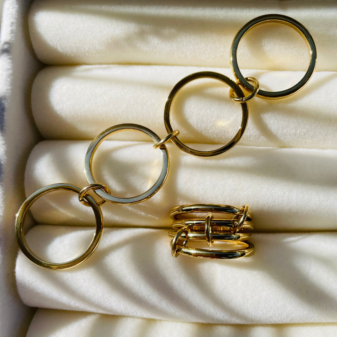Edelstahl Ring "Kaleo Gold" 14K vergoldet
