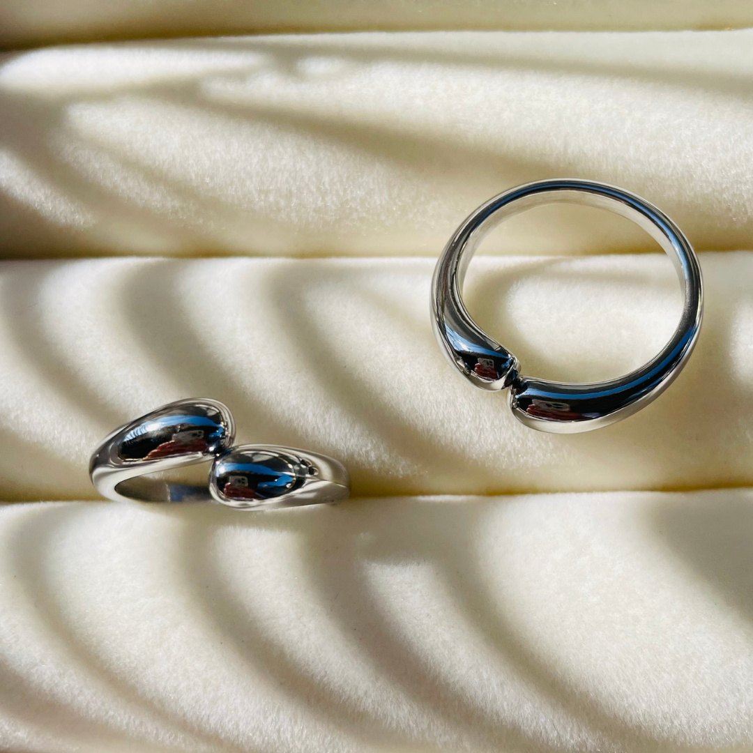Edelstahl Ring "Nahoa Silber" Größenverstellbar