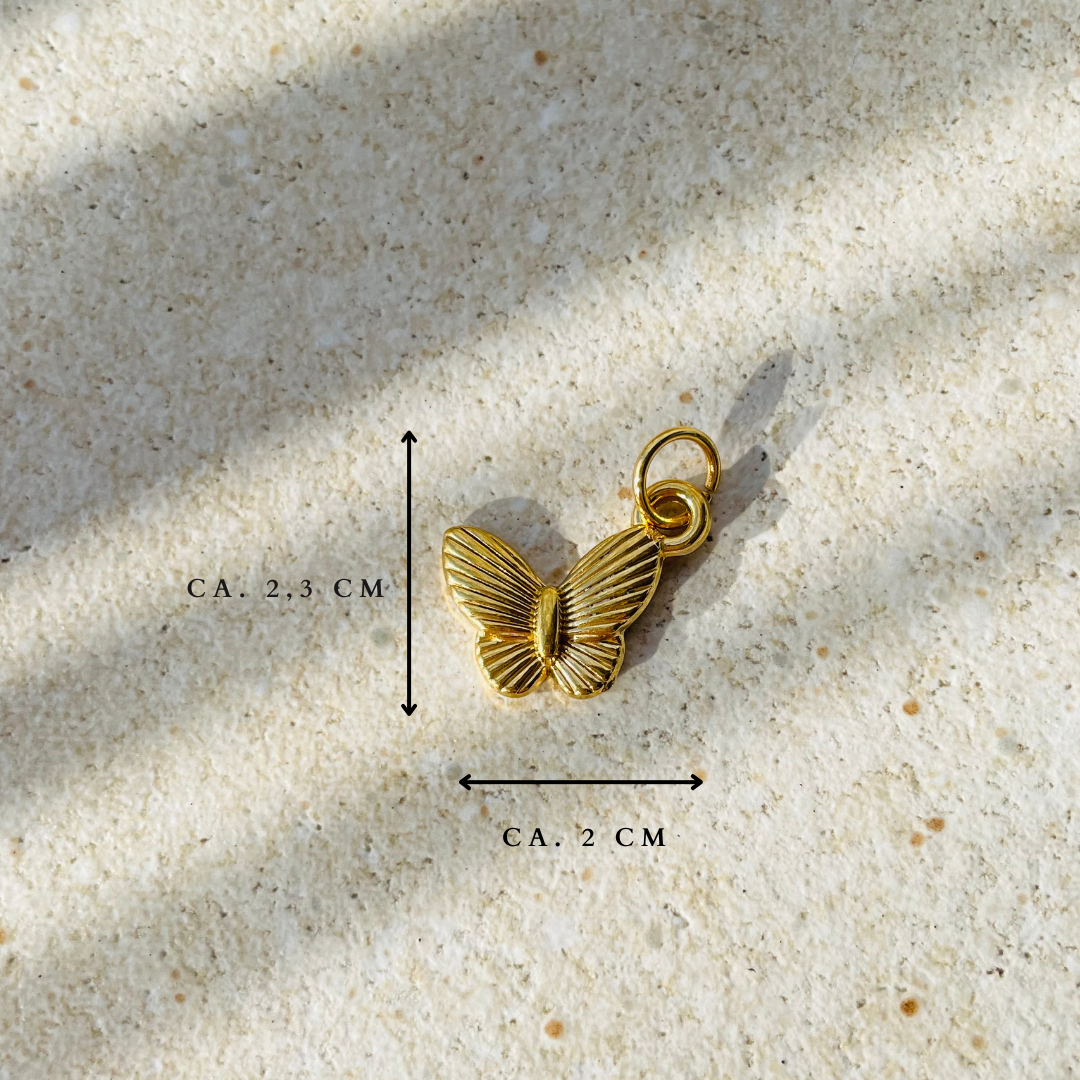 Edelstahl Charm "Mariposa Gold" 14K vergoldet