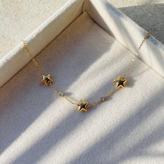 Edelstahl Armband "Star Gold" 14K vergoldet