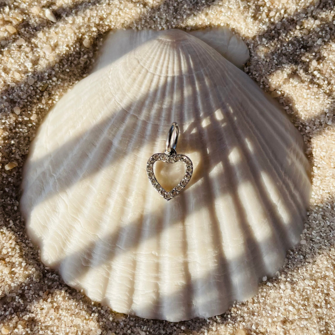 Edelstahl Charm "Ohana Silber" 14K vergoldet