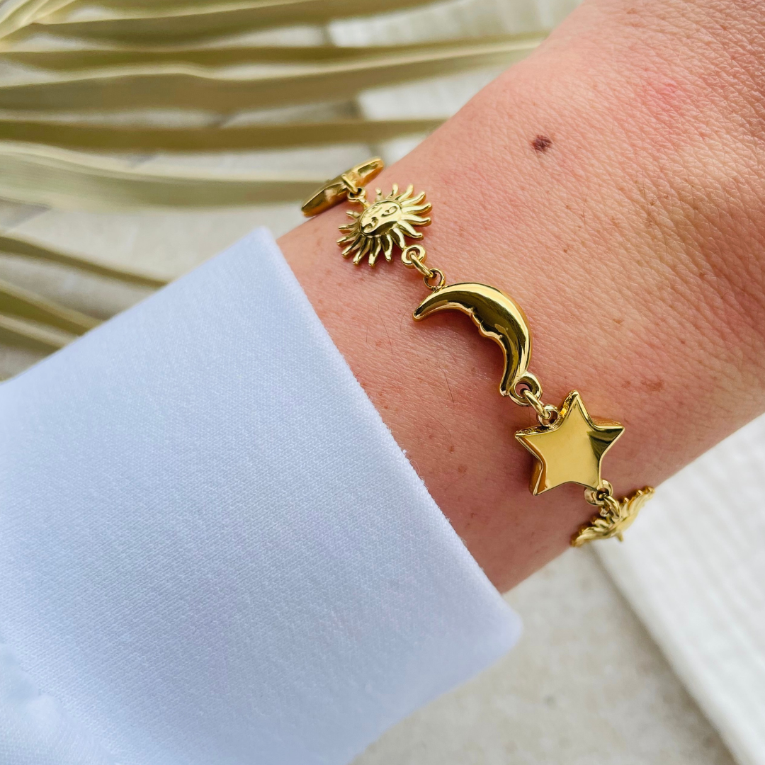 Edelstahl Armband "Hokulele" 14K vergoldet