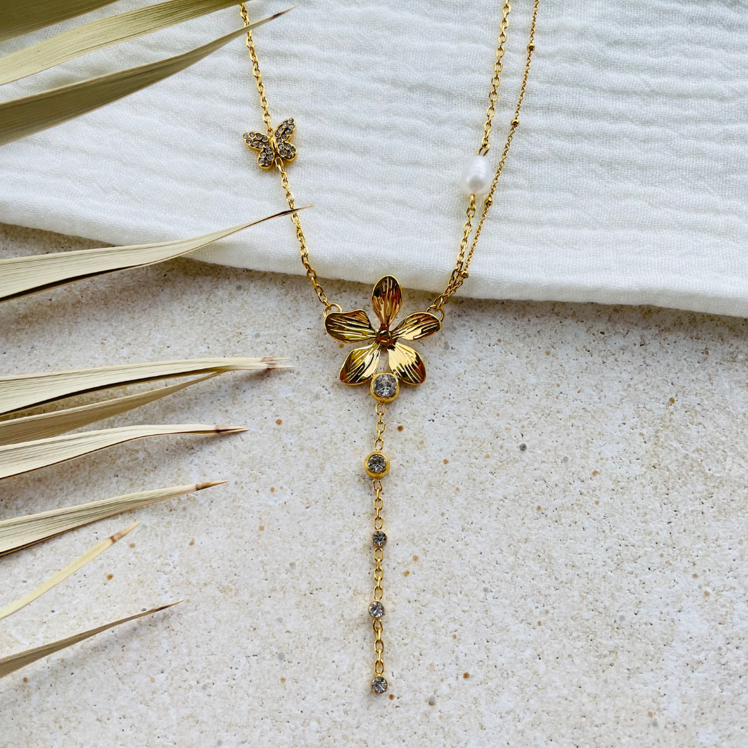 Edelstahl Kette "Makani" 18K vergoldet