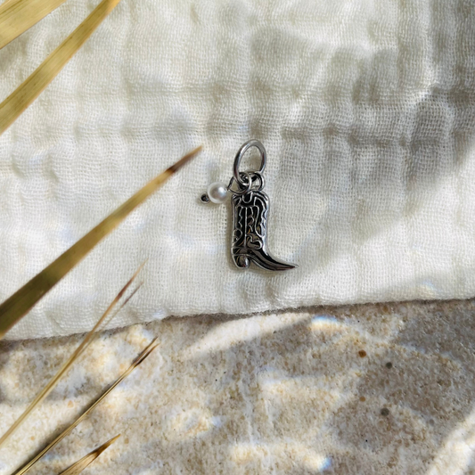 Edelstahl Charm "Rodeo Silber" 14K vergoldet