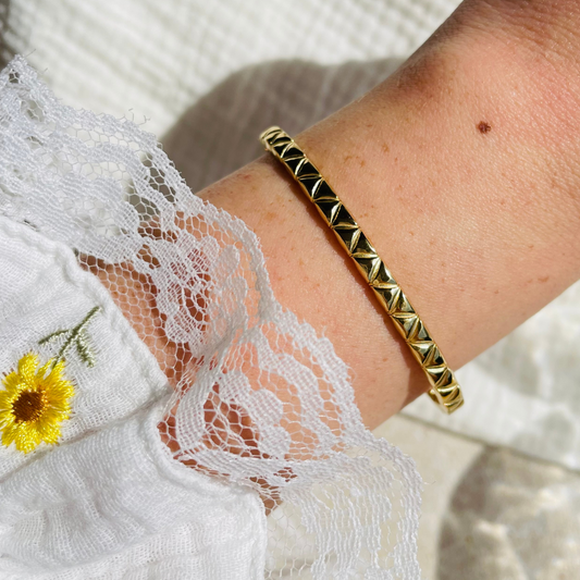 Edelstahl Armreif "Keala Gold" 14K vergoldet