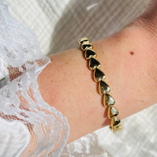 Edelstahl Armreif "Kailea Gold" 14K vergoldet