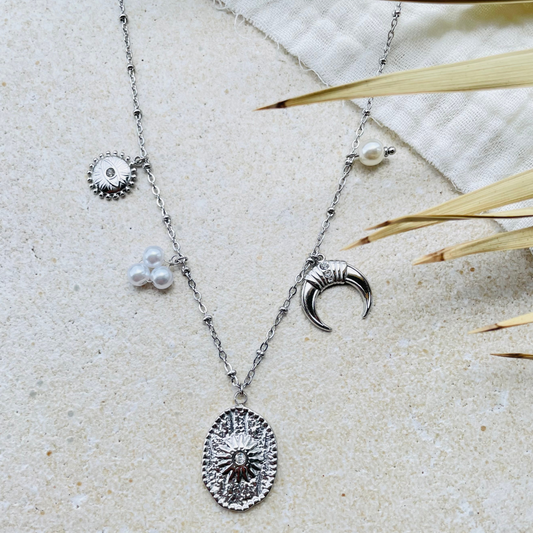 Edelstahl Kette "Boho Dreams Silber" 14K vergoldet