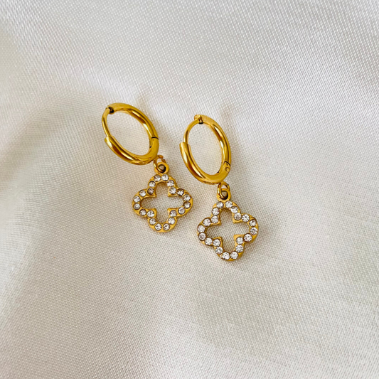 Edelstahl Ohrringe "Lucky Gold" 14K vergoldet