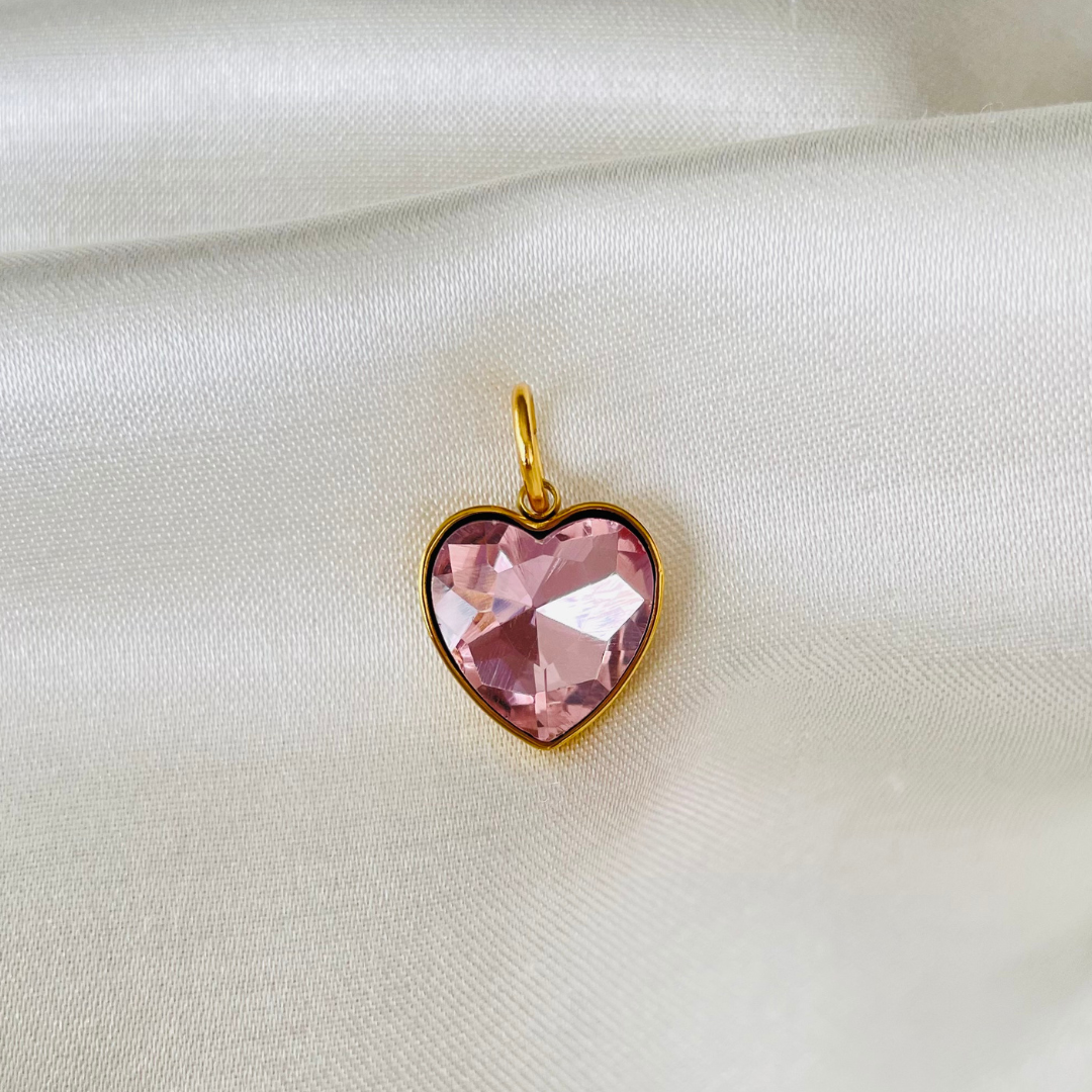 Edelstahl Charm "Amado Rosa" 14K vergoldet