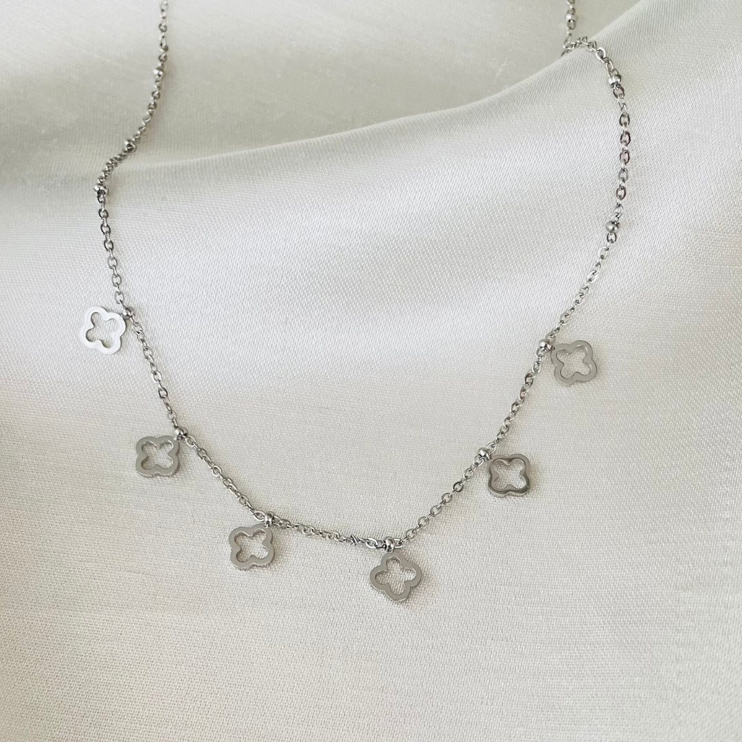 Edelstahl Kette "Lucky Silber" 14K vergoldet