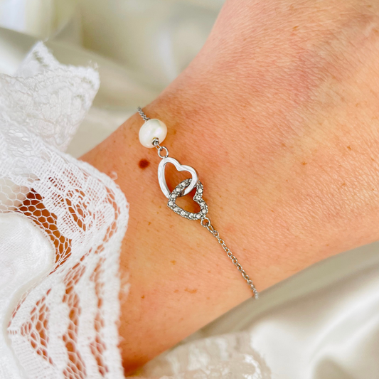 Edelstahl Armband "Miyuki Silber" 14K vergoldet