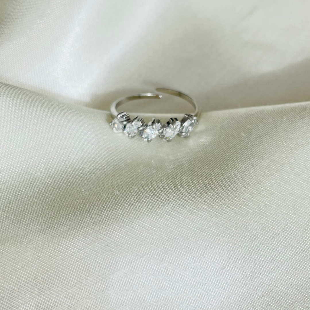 Edelstahl Ring "Alia Silber" Größenverstellbar