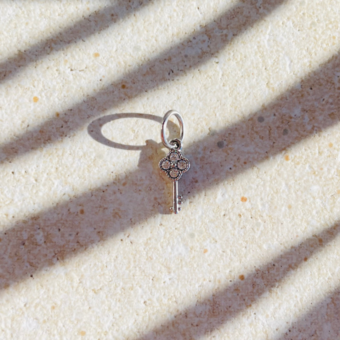 Edelstahl Charm "Kamaiana Silber" 14K vergoldet