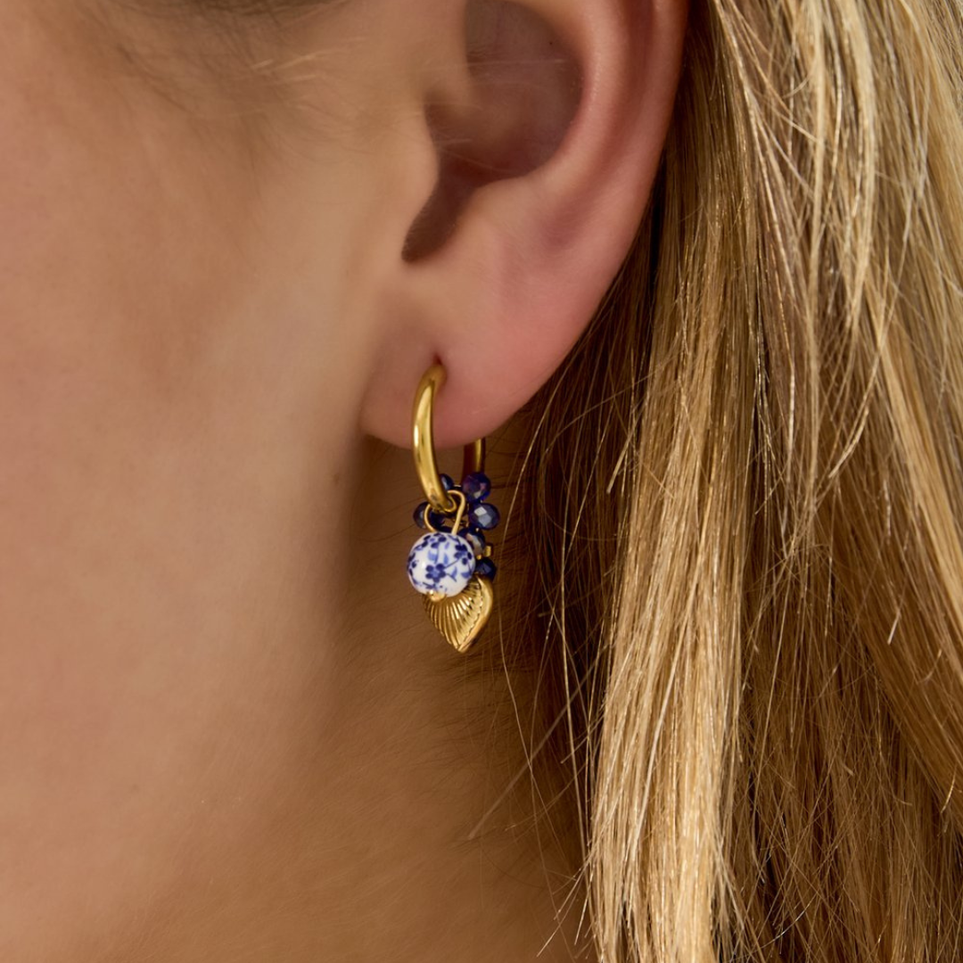 Edelstahl Ohrringe "Fleurmour" 14K vergoldet