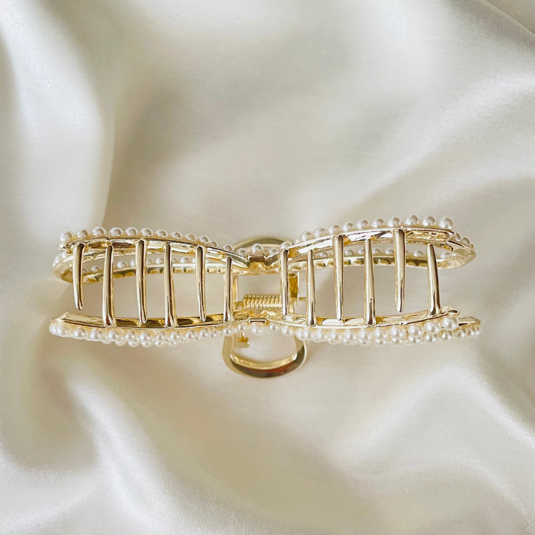 Haarklammer "Pearly Bow"