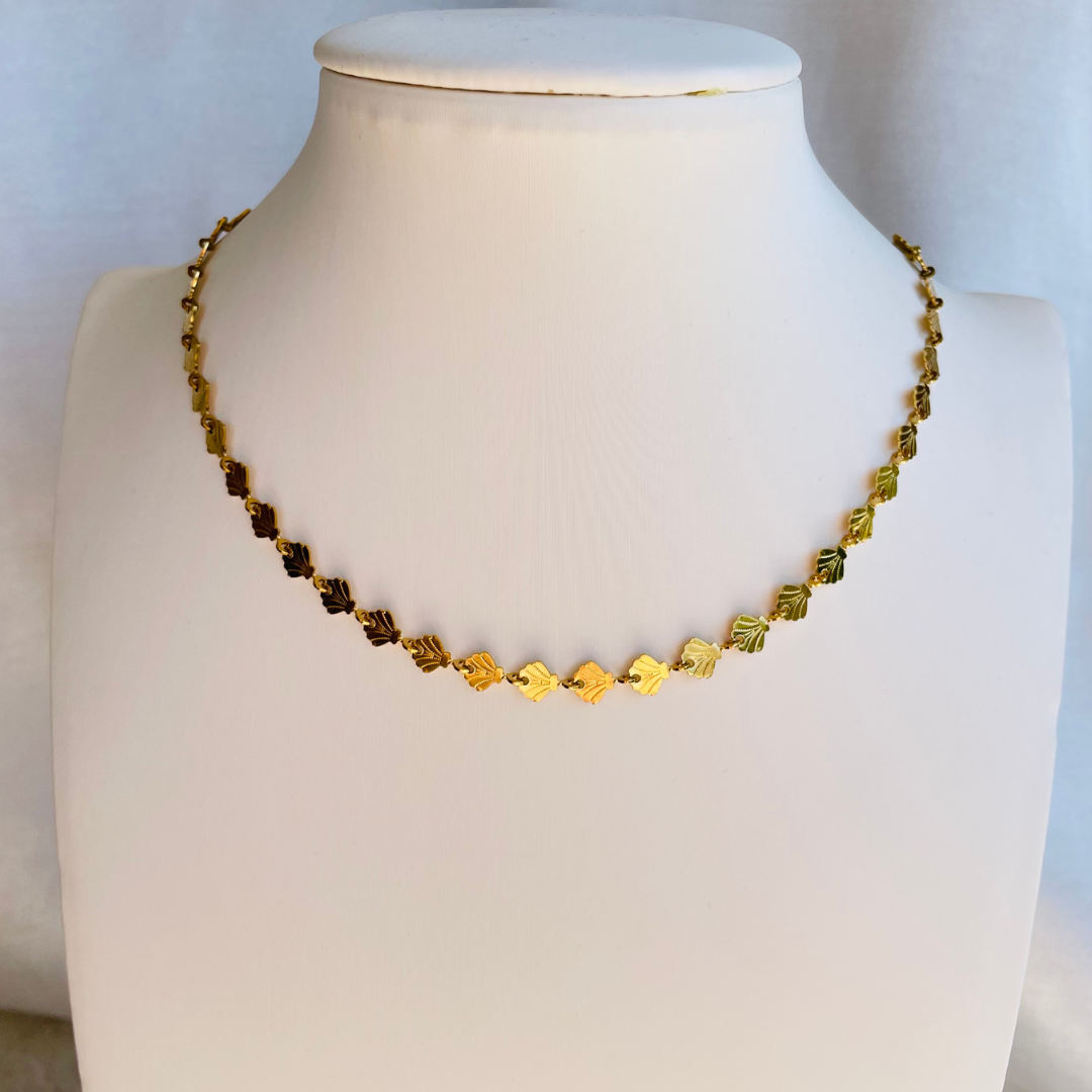 Edelstahl Kette "Kealani Gold" handgemacht