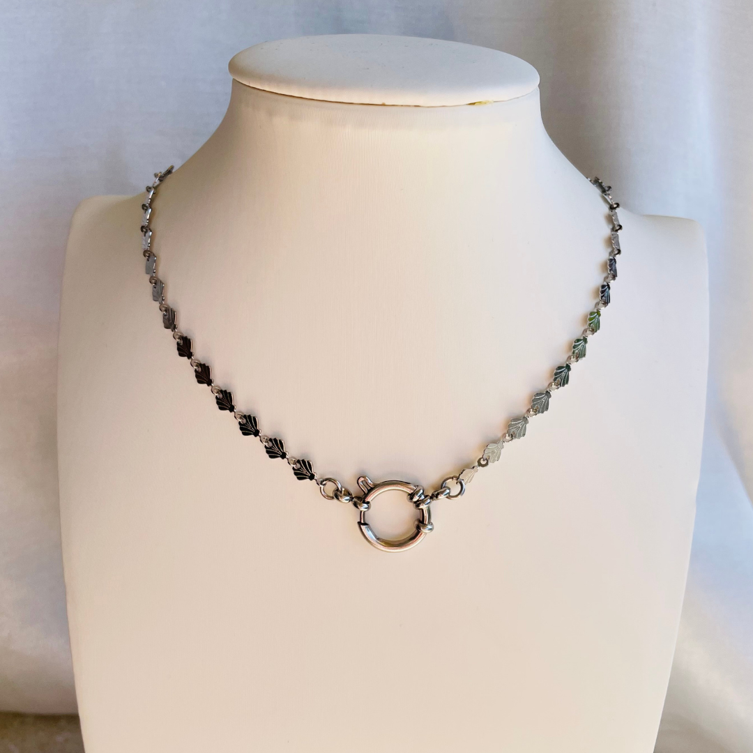 Edelstahl Kette "Kealani Silber" handgemacht