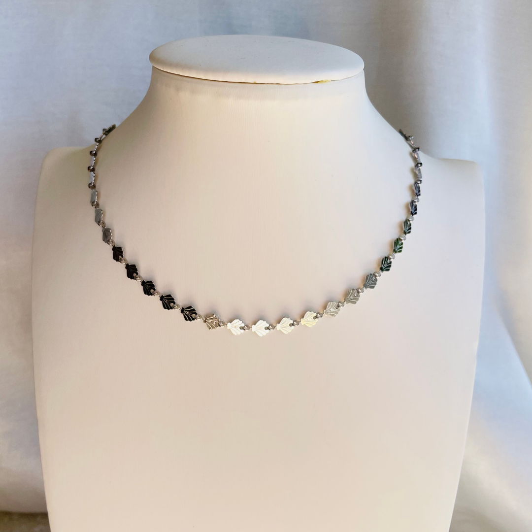 Edelstahl Kette "Kealani Silber" handgemacht