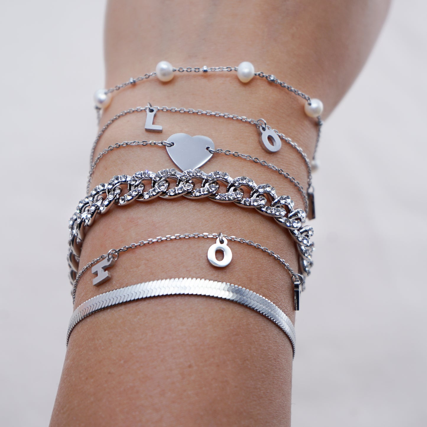 Edelstahl Armband "Snake Silber" 14K vergoldet