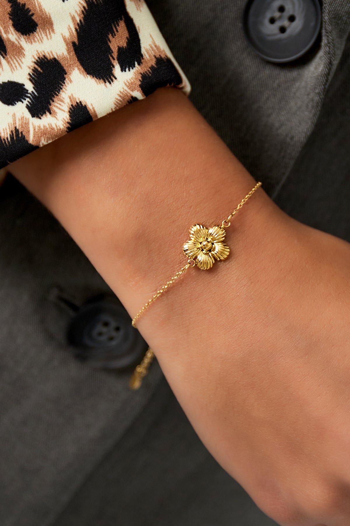 Edelstahl Armband "Daisy Gold" 14K vergoldet