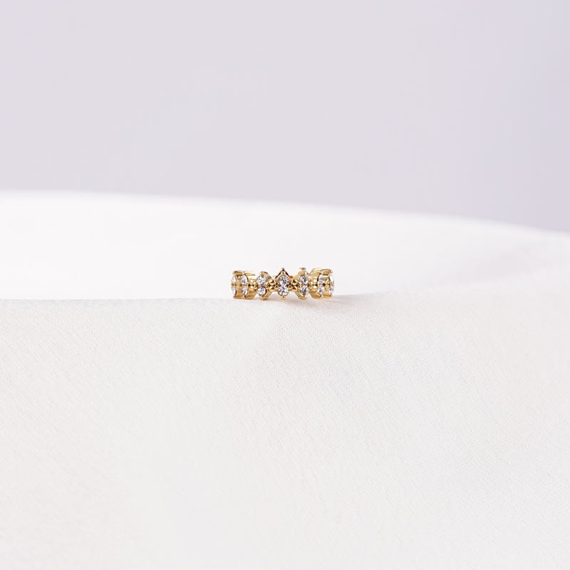 Edelstahl Earcuff "Victoria Gold" 14K vergoldet