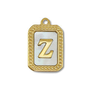 Edelstahl Charm "Kailani" mit Perlmutt