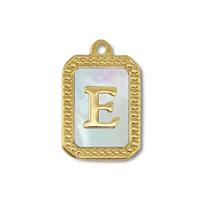 Edelstahl Charm "Kailani" mit Perlmutt