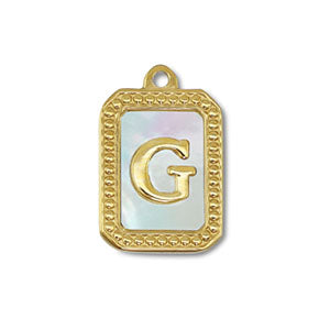 Edelstahl Charm "Kailani" mit Perlmutt