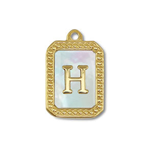 Edelstahl Charm "Kailani" mit Perlmutt