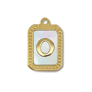 Edelstahl Charm "Kailani" mit Perlmutt
