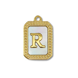 Edelstahl Charm "Kailani" mit Perlmutt